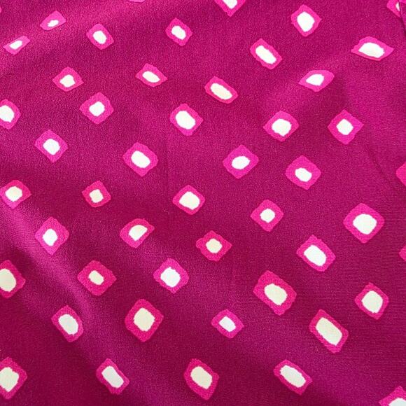 Ann Taylor LOFT Beach One Piece Swimsuit Size 14 Pink White Cutout Bandeau Adj - Picture 4 of 12